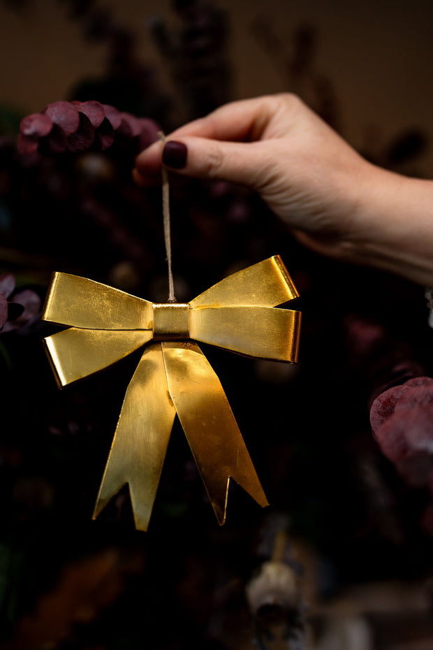 Gold Metal Bow Hanging Decoration - From Victoria Shop