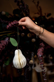 White Paper Pear Decoration - From Victoria Shop