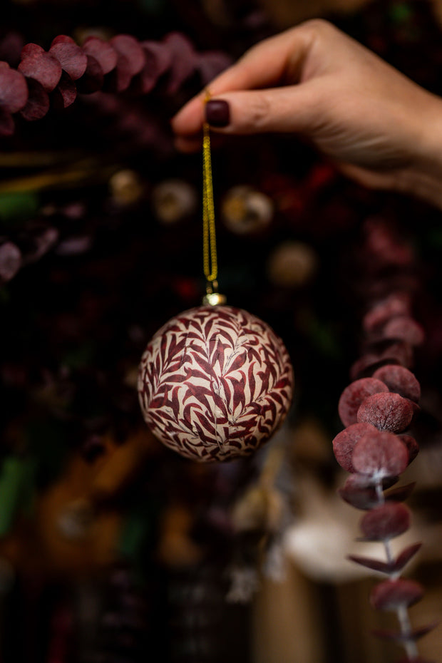Delight Burgundy Christmas Bauble Ornaments