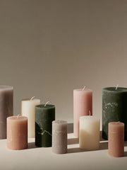 Broste Copenhagen rustic pillar candles in various sizes