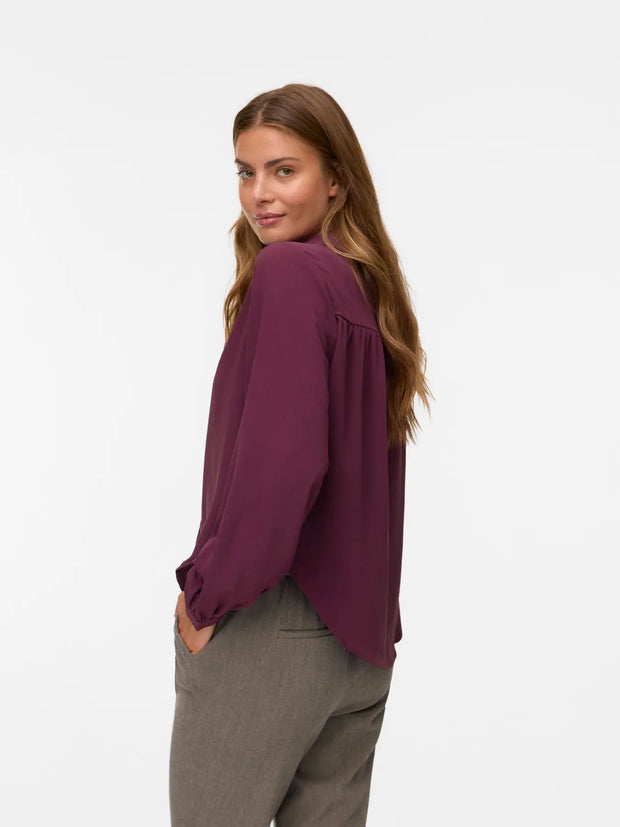 Burgundy Mani L/S shirt