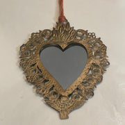 Sacred Heart Brass Mirror