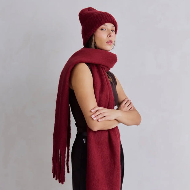The Reykjavik Beanie Hat - Burgundy