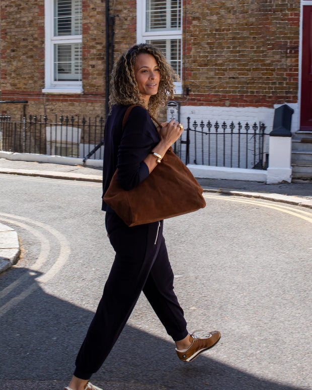 Soho Slouch Suede Bag | Tan