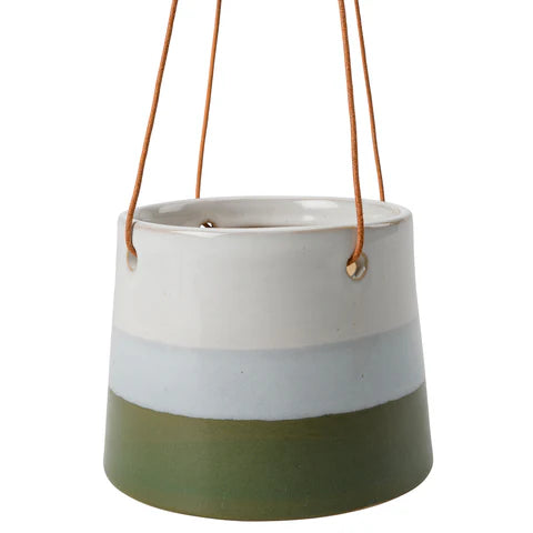 Burgon & Ball Hanging Pot, Blue & Green