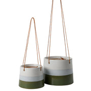 Burgon & Ball Hanging Pot, Blue & Green