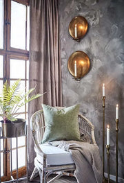 Brass wall candle holders in room set- From Victoria Shop 