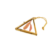 Alia Mini Triangular Glass Hanging Photo Frame in Gold