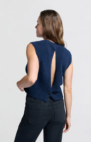 Soft Knitted Vest with Open Back