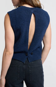 Soft Knitted Vest with Open Back