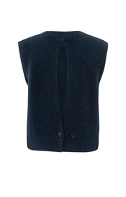 Soft Knitted Vest with Open Back