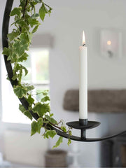 Large Black Candle Wreath