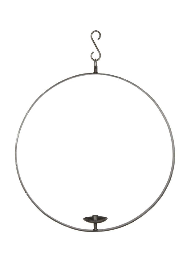 Large Black Candle Wreath