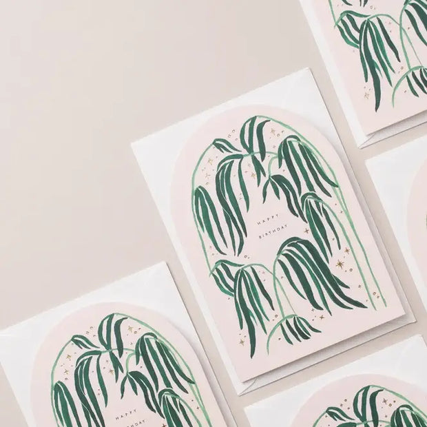 Starry Palms Greetings Card