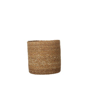 Natural seagrass plastic lined pot