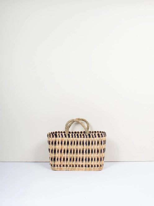 Indigo Woven Reed Basket, 3 sizes