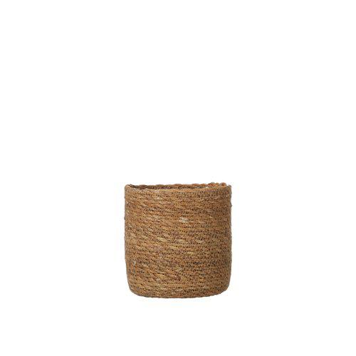 Belle Lined Natural Seagrass Plant Pot Small