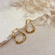 E097 Everyday Abstract Hoop Earrings