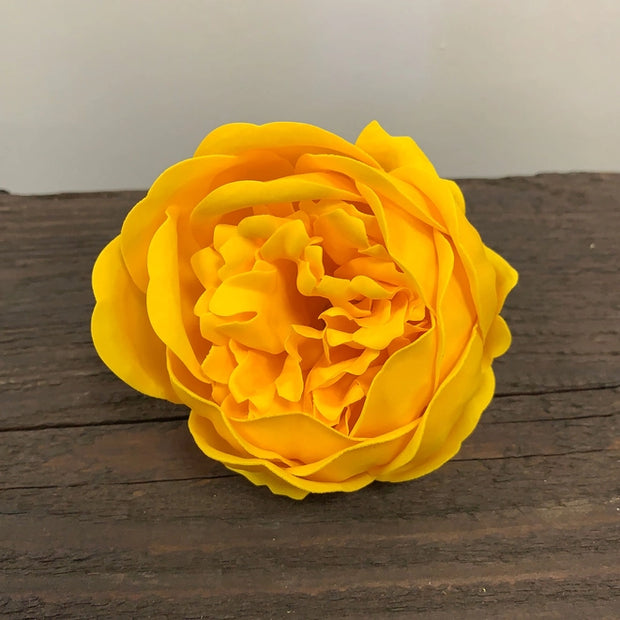 Large yellow peony soap flower, Ancient Wisdom