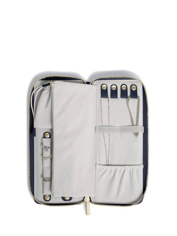 Navy Blue Jewellery Roll