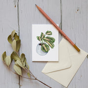 Mini House Plant Watercolour Greeting Card