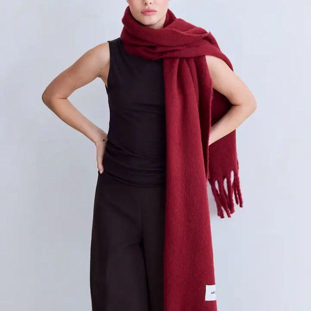 The Reykjavik Scarf - 100% Recycled - Burgandy