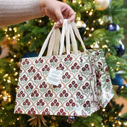 Hand Block Printed Gift Bags (Medium) - Cherry