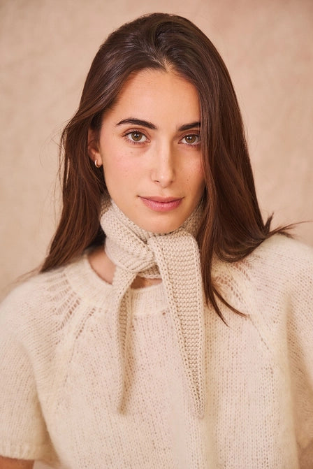 Little "Sophie Pointelle Scarf", Cream