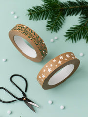 Merry Christmas Mistletoe Paper Tape 24mm x 50m