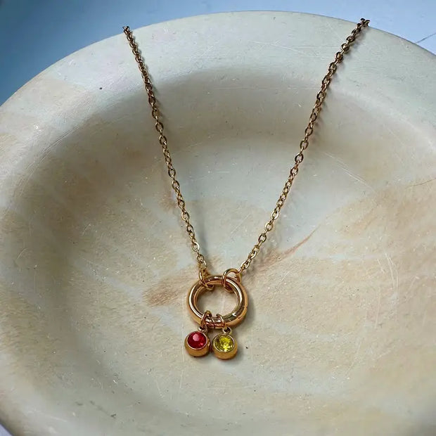 N203 Open Ring Chain Necklace For Charms in Gold