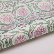 Block Printed Wrapping Paper Sheets -  Rajmala Teal