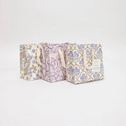 Hand Block Print Small Gift Bags - Lavender