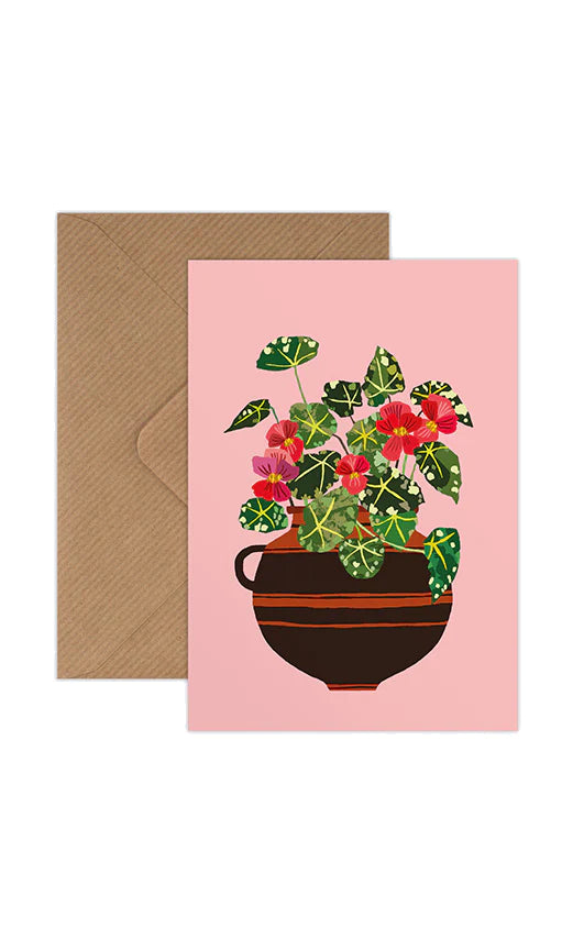 Begonia Greeting Card