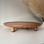 Round Wooden Board W/Feet