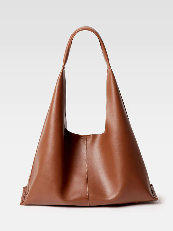Slouchy Brown Vegan Leather Bag