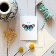 Mini Blue Butterfly Watercolour Greeting Card - From victoria Shop