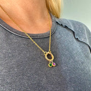 N203 Open Ring Chain Necklace For Charms in Gold