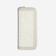 Oatmeal & Linen Jewellery Roll - on white background