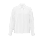 White Blouse with Long Sleeves and Button Closure