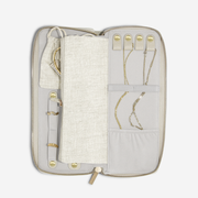 Oatmeal & Linen Jewellery Roll