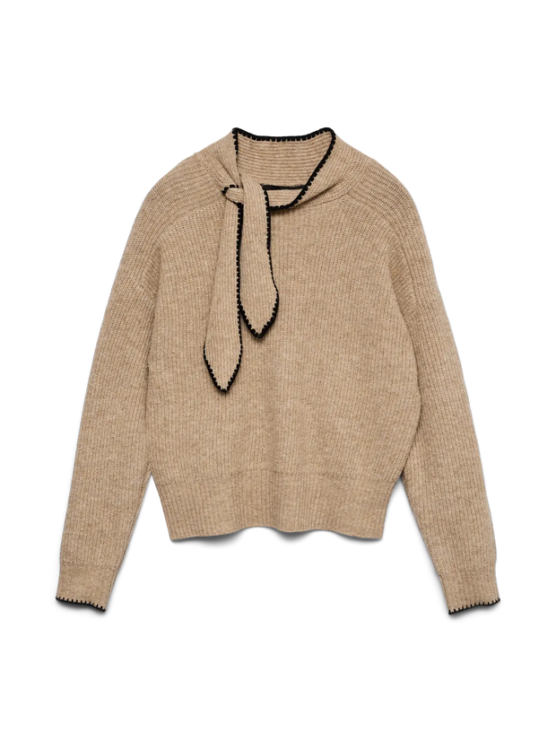 Bow Tie Black Stitch Pullover