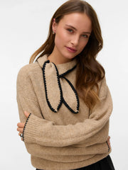 Bow Tie Black Stitch Pullover