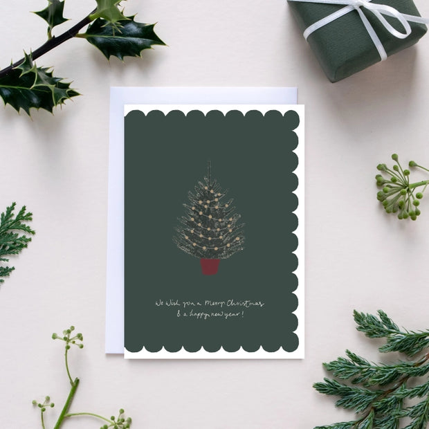 Traditional Tree Scallop - Greeting Card