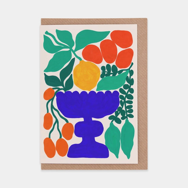 Liv Lee illustrated fruit bowl greeting card
