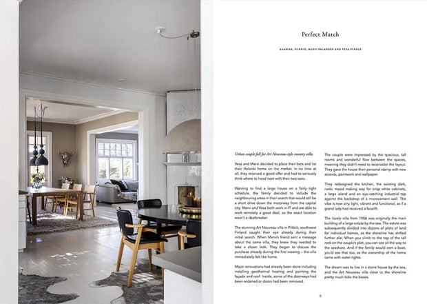 text and photo spread of dear old home book