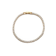 Cubic Zirconia Bracelet in Gold and Clear