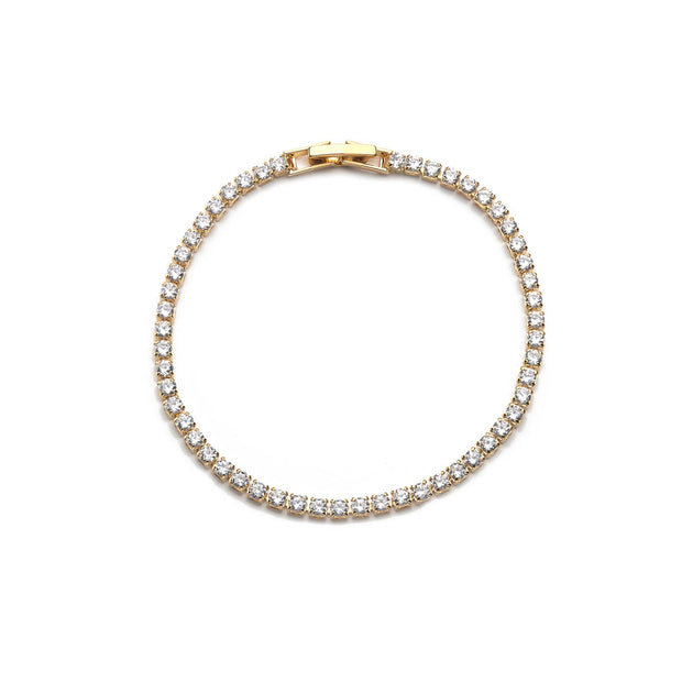 Cubic Zirconia Bracelet in Gold and Clear