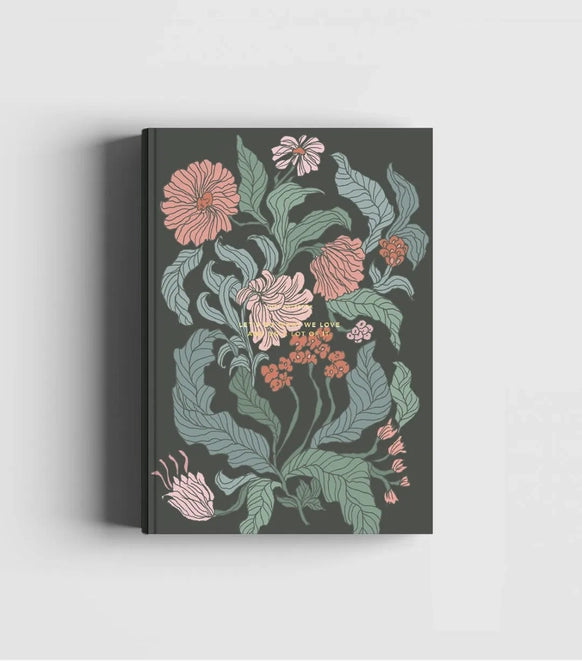 desert rose floral note book cover