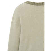 Round neck sweater with contrasting colours