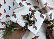 Fox In A Winter Landscape Gift Tag